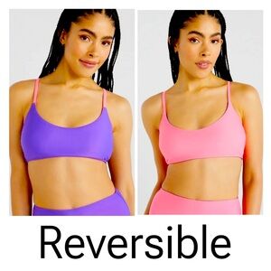NWT No Boundaries Reversible Bikini Bralette Swim Top Size Medium